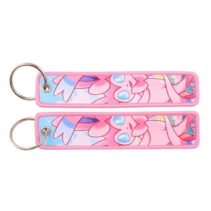 New Video Game POKE Embroidery Keychain Supplies Bulk Anime Double Side Embroidery Jet <b>Tag</b> Keychain Car <b>Key</b> Holder Keyring Men - Product Image 6