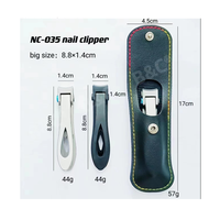 Étui de protection portable en cuir PU pour ciseaux à cuticules et ciseaux à ongles, avec étui de rangement pour cure-oreilles en acier inoxydable, idéal pour les cadeaux