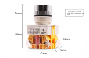 LAY37-11BN 22mm 1NO1NC Momentary Plastic Push Button <b>Switch</b> 4 screws 10A 600V Power Self reset button <b>switch</b> - Product Image 4