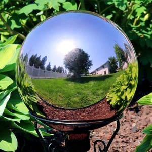 Ornamen bola cermin untuk penggunaan dalam ruangan luar ruangan, hiasan Taman mewah dekorasi seni cermin baja tahan karat - Product Image 4