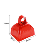 Personnalisé 3 pouces en métal Cowbell Sports Noisemaker Holiday Cheering Bells Party Cloches de vache décoratives
