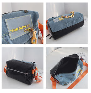 New Style Denim Shoulder Yoga Travel Sports Bag Fashion and Leisure <strong>Large</strong> Capacity Portable Bag - Product Image 2
