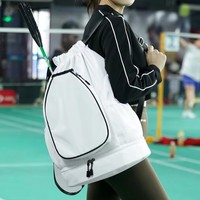 Sac à dos de fitness à cordon de serrage pour le badminton, en polyester, grande capacité, pour l'extérieur, avec plusieurs compartiments, sac de basketball