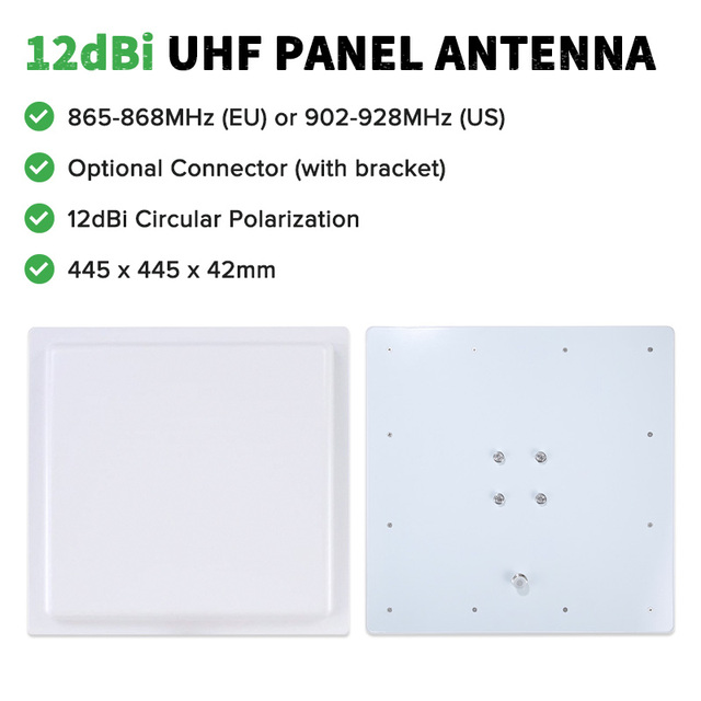 TH12A Hig Gain 12dBi RFID UHF Long Range RFID Panel Antenna with Circular or Linear Polarization for Warehouse Management