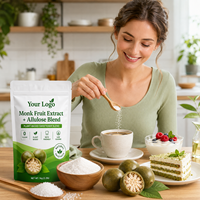 Édulcorant Keto Longbio Allulose Sans Calories, Substitut Naturel du Sucre, Extrait de Fruit des Moines, Mélange d'Allulose