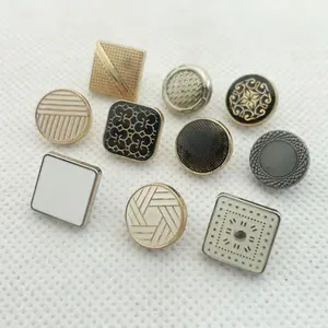 Durable Button Making OEM Logo Embossed Metal Clothes Snap Buttons For Hat / Shirt