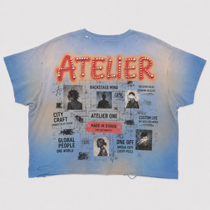 เสื้อยืดคัสตอมโลโก้ ผ้าคอตตอนหนา 300GSM ทรงโอเวอร์ไซส์ ครอป ทรงบ็อกซี่ ลายกราฟิกประดับเพชร สไตล์สตรีทแวร์ เสื้อยืดผู้ชาย - Product Image 2
