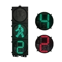 Feu de signalisation piétonnier LED certifié CE RoHS, unité de 300 mm, compte à rebours numérique, IP55, pour la sécurité routière dans les hubs de circulation