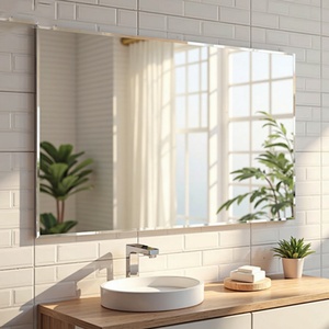 Contemporary Frameless Wall <b>Mirror</b> Big <b>Square</b> Design Minimalist Style for Hallway Living Room and Home Office Decor - Product Image 1