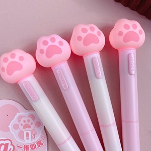 Nouveau <span class=keywords><strong>stylo</strong></span> gel lumineux style étoile 0,5 mm, brillant, mignon, créatif, avec support en forme de patte de chat rose en peluche, vente en gros pour <span class=keywords><strong>le</strong></span> bureau et l'école - Product Image 5