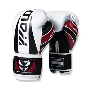 Боксерская грубая перчатка boxingKickboxing кожаная тренировочная Удобная Профессиональная боксерская перчатка с пользовательским логотипом