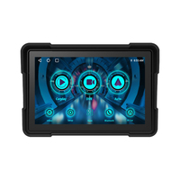 Layar Display TFT antiair nirkabel 5 inci untuk dasbor sepeda motor Navigator GPS portabel dengan kombinasi CarPlay dan DVR