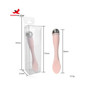 Espátula de Cosméticos de Belleza, Aplicador de Crema para Ojos, Espátula de Acero Inoxidable con Jade, Palo de Crema para Ojos de Silicona Suave - Product Image 5