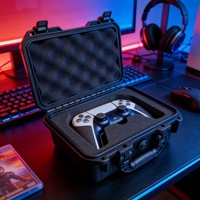 Sac de rangement pour manette de jeu - Compatible Switch Pro/PS5/Xbox - Sac de rangement portable à fermeture éclair de grande capacité - Coque rigide
