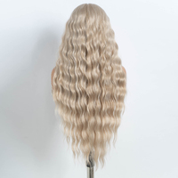 Perruque synthétique tressée Lace Front pour femmes noires, pré-épilée, blonde, résistante à la chaleur, petite taille de bonnet