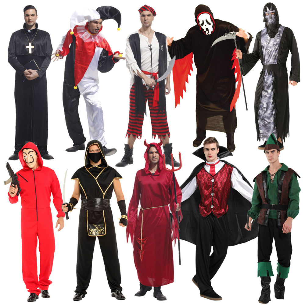 4XL Plus Size Mens Halloween Costumes Steampunk Medieval