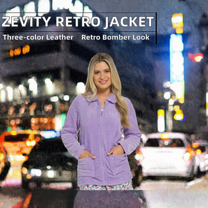 Chaqueta Bomber de Mujer, Color Morado, Forro Polar Sherpa, Cierre de Cremallera, Manga Corta, Cuello Camisero, Prenda Exterior Informal y Suave - Product Image 2
