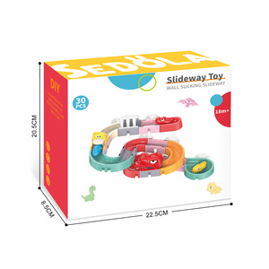 TOMMABO Mur <span class=keywords><strong>de</strong></span> toboggan pour enfants Blocs <span class=keywords><strong>de</strong></span> construction à grosses particules Assemblé <span class=keywords><strong>Puzzle</strong></span> et balle roulante amusante Bébés Tourner Musique Jouets <span class=keywords><strong>de</strong></span> <span class=keywords><strong>bain</strong></span> - Product Image 6