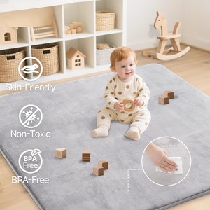 Tapis de jeu épaissi sur mesure pour bébés de 0 à 24 mois, respectueux de la peau, non toxique, sans BPA, pour usage domestique - Product Image 1
