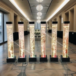 Tầng thường vụ <span class=keywords><strong>Led</strong></span> Nước bong bóng cột đèn vuông nhà trang trí đám cưới - Product Image 1