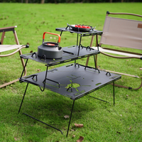 Nouveau design Table de camping tactique portable DIY Table pliante de pique-nique en plein air en métal