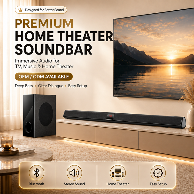 Home Theater System 2.1 Advanced Multimedia Speaker Wireless Blue Tooth Sound bar for TV