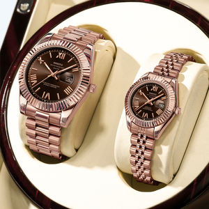 Super Offerta <span class=keywords><strong>Orologio</strong></span> da Coppia Nibosi 2681 per Uomo e <span class=keywords><strong>Donna</strong></span> con Cassa in Acciaio Inox, Calendario Luminoso al Quarzo - Product Image 3