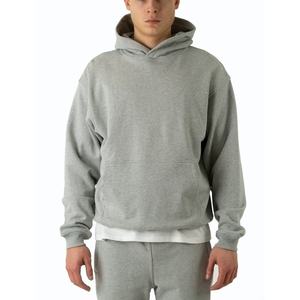 High Quality Hoodie Manufacturers Cotton Thick Plain Heavyweight Gym <b>Hoodies</b> No <b>String</b> Custom Logo Plus Size <b>Hoodies</b> <b>for</b> Men - Product Image 1