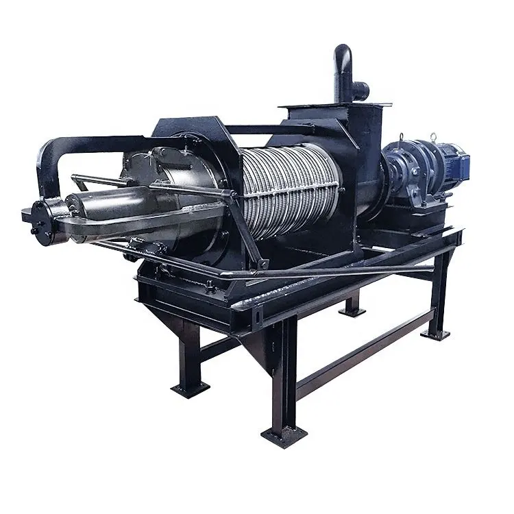 Screw Press Farm Equipment Cow Cattle Manure Dewatering Machine Dung Dehydrator