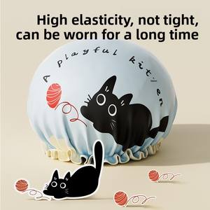 Gorro de Ducha para Adultos de Doble Capa, Grueso e Impermeable, Nuevo Diseño para Uso Doméstico, Venta al Por Mayor - Product Image 4