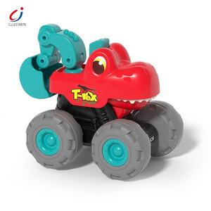 Chengji enfants en plastique <span class=keywords><strong>dessin</strong></span> <span class=keywords><strong>animé</strong></span> <span class=keywords><strong>Dino</strong></span> ingénierie véhicule Friction camion dinosaure retirer voiture ensemble - Product Image 6