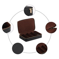 Étui à lunettes de soleil de luxe en similicuir PU avec fermeture éclair, boîte de rangement pour lunettes, organisateur d'accessoires pour lunettes, logo personnalisé