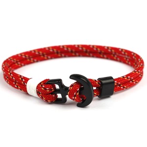 Bracelet tissé à la main ancre unisexe Bracelet de corde nautique avec fermoir <span class=keywords><strong>noir</strong></span> Bracelet de corde durable Bracelets de <span class=keywords><strong>marin</strong></span> pour hommes - Product Image 4