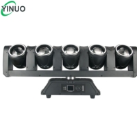 Équipement de scène professionnel Yinuo, 5x80W RGBW + 4x10W LED dorés à tête mobile avec bande lumineuse 500W, contrôle DMX512 pour club