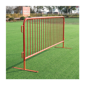 2,5*1,1 m extraíble galvanizado temporal construcción de carreteras valla de tráfico recubierto de polvo seguro control de multitudes valla barricada - Product Image 4