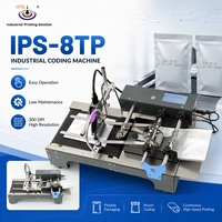 Impresora de Inyección de Tinta IPS-8TP de 25.4 mm, Fácil de Usar, para Bolsas de Plástico, Cajas de Cartón, Alimentador de Banda Transportadora