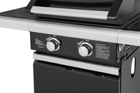 Barbecue à gaz professionnel sur mesure pour la maison et le jardin, haute qualité, revêtement noir en poudre avec couvercle