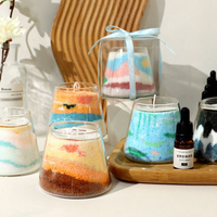 Kit de fabrication de bougies parfumées originales à faire soi-même pour l'intérieur, avec peinture au sable, cadeau d'anniversaire et de mariage, bougie parfumée en pot