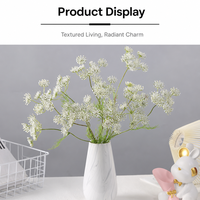 Petits bouquets de fleurs artificielles Bai Si Cao, accessoires de plantes vertes, fausses fleurs pour décoration de mariage et de fête, artisanat botanique artificiel