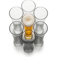 Verres à bière professionnels modernes sans plomb durables de 350 ml, verrerie de bar, verres à bière personnalisés avec logo pour la bière artisanale et les fêtes