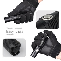 Senter Pertahanan Diri Ultra Terang USB Isi Ulang Mini Torch LED Senter Taktis Tahan Air IPX8 Senter Genggam