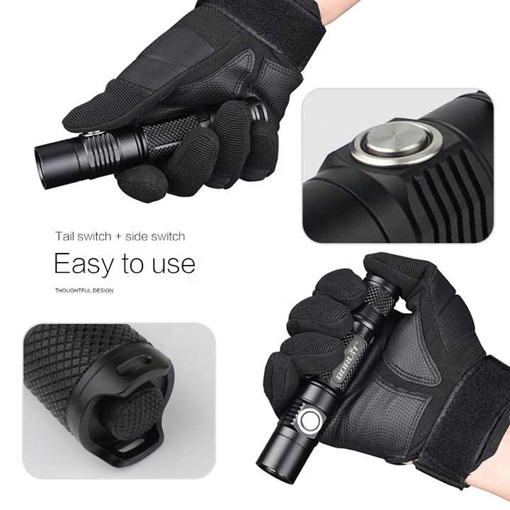 Boruit BC03 Ultra Bright Self Defense Flashlight - IPX8 Waterproof