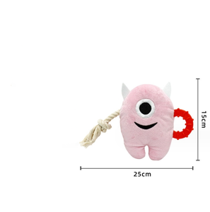 Wholesale <b>Plush</b> Dogs Chew Toy Cotton Rope Stuffed One-eyed Monster Cute Chew Toys Pet Supplier Interactive Decompression Toy - Product Image 4