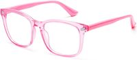 Lunettes anti-lumière bleue ovales légères et élégantes pour enfants avec verres en verre et monture intégrale