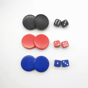 Nhà Sản Xuất Tùy Chỉnh Nhựa 27Mm Melamine Checker + Xúc Xắc Bộ Trống Trò Chơi Đĩa Chip Mịn - Product Image 4