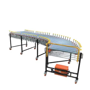 Factory Customized Motorized Free Driven Flexible Telescopic Stainless Steel Roller Conveyor