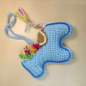 Nouveau porte-clés pendentif poney en crochet fait main, figurine zèbre de dessin animé, accessoire de sac animal pour femme - Product Image 2