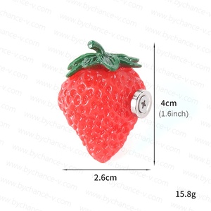 Thiết Bị Nhà Kinh Doanh Khuyến Mãi Ý Tưởng Quà Tặng Nhân Tạo Trái Cây Sống Động Như Thật 3D Nhựa Faux Dâu Tây Tủ Lạnh Nam Châm Cho Trang Trí Nội Thất - Product Image 3