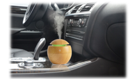Humidificateur de brume électrique à lumière colorée USB, diffuseur d'arôme de voiture à Grain de bois