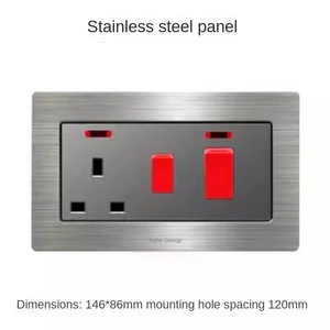 PC Frame Electric Wall <b>Switch</b> 220V 10A 2-Way IP27 Modern Home EU/UK Standard <b>Touch</b> Panel - Product Image 6